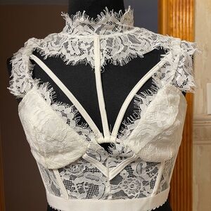 Lace White Bra Top
